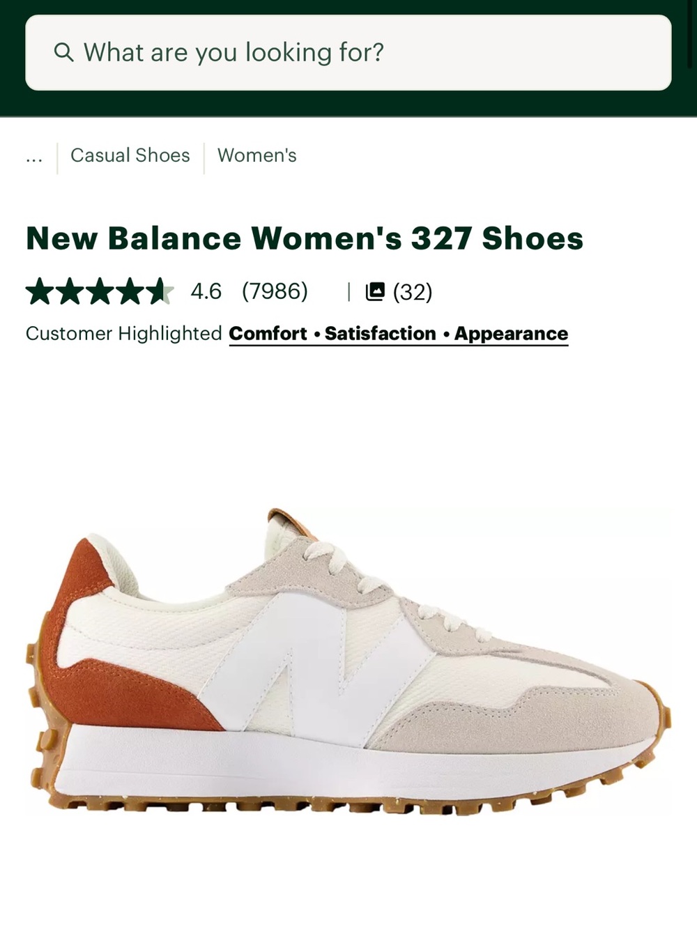 Women’s New Balance 328 White and Tan Sneakers